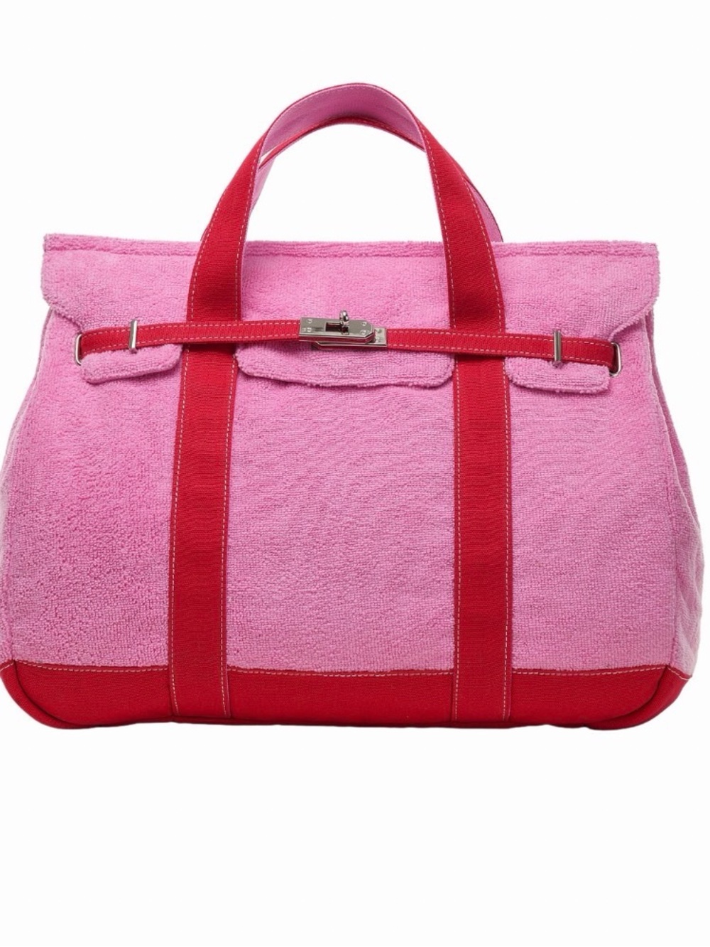 Large Sunwin Pink and Red Tote Bag - Stylish Women's Carryall